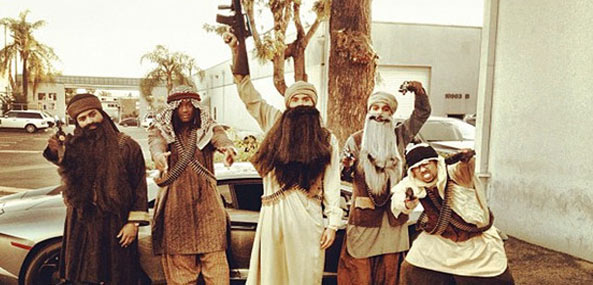 Chris Brown dresses up as Taliban for Halloween 
