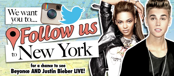 Follow Us to New York to see Beyonce and Justin Bieber