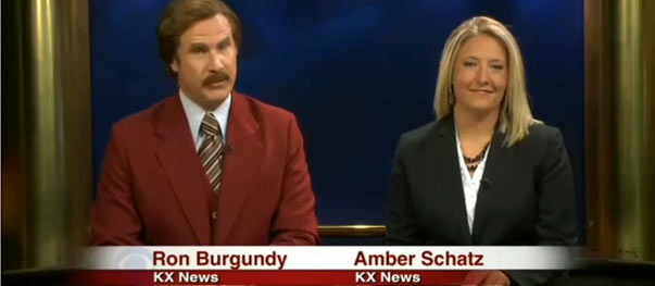 Will Ferrell Does Entire REAL Newscast as Ron Burgundy! 