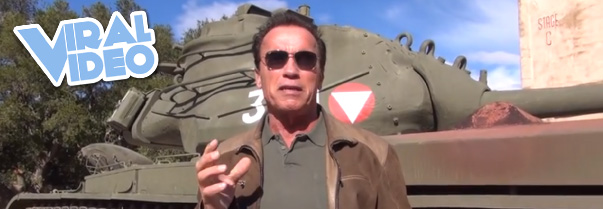 Viral Video: Arnold Schwarzenegger in a Tank