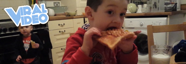 Viral Video: Uncoordinated Children Eating Beans on Toast