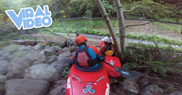 Viral Video: Kayakers Lose Control in Drainage Ditch