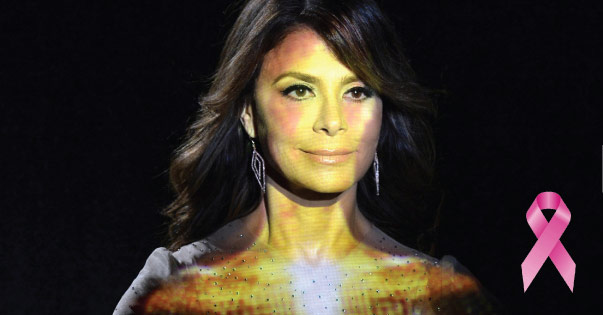 Paula Abdul with Breast Cancer Awareness 