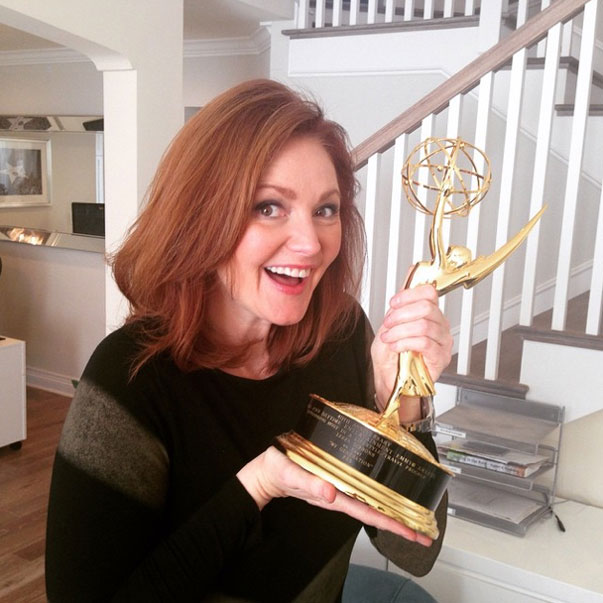 Kellie with an Emmy