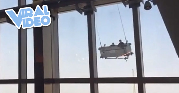 Viral Video: Shanghai window washer nightmare