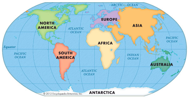 Continents That End With “A” 