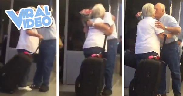 Viral Video: Elderly couple’s airport reunion