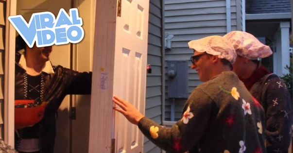 Viral Video: Reverse Trick-or-Treating