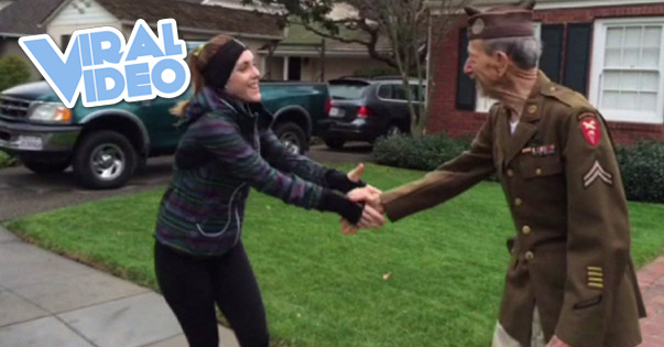 Viral Video: Runners Stop To Shake WW II Veteran’s Hand