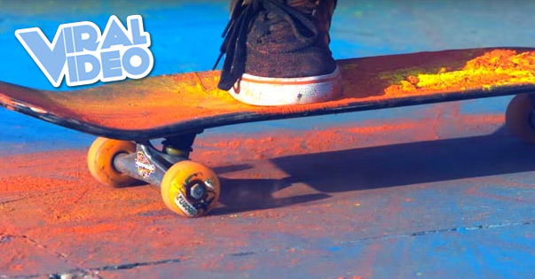 Viral Video: Explosions of Color – Skateboarding in Slow Motion