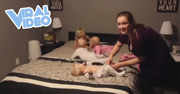 Viral Video: Mom vs Triplets + Toddler