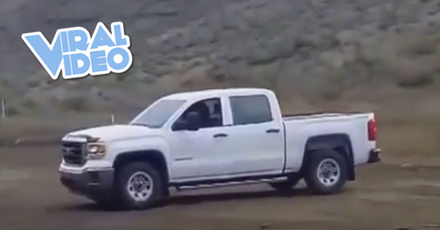 Viral Video: Driver attempts insane climb in pickup truck