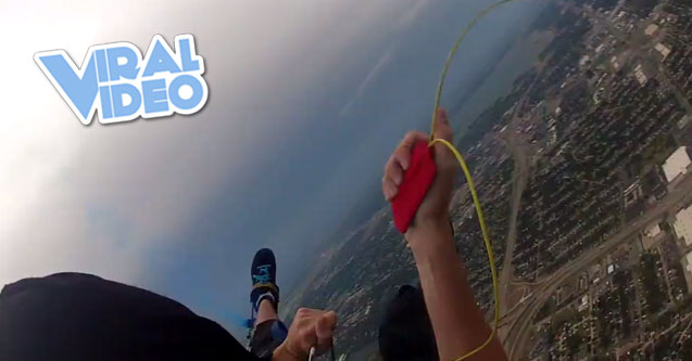 Viral Video: Skydiver loses parachute mid-flight