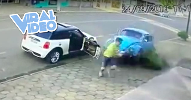 Viral Video: Ninja Skills Saves Man from Car Accident