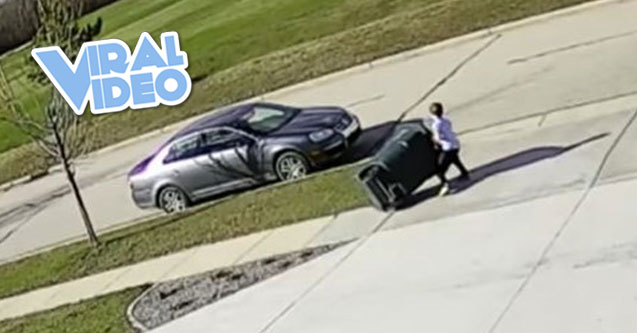 Viral Video: Garbage Can Takes Out Kid