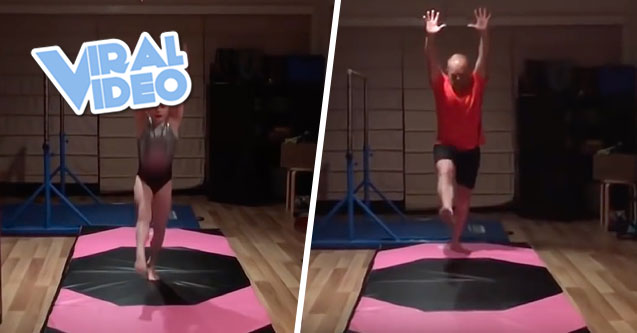 Viral Video: Dad Tries to Copy Daughter’s Gymnastic Moves