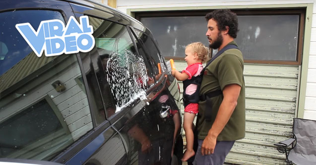 Viral Video: How To Wash A Car With A Baby