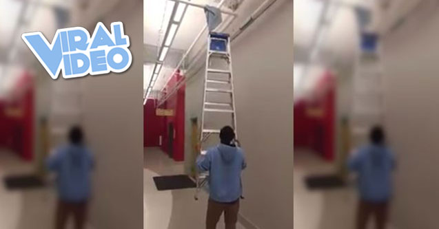 Viral Video: How Not to Use a Ladder
