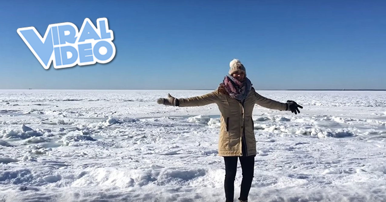 Viral Video: The Ocean Is Frozen