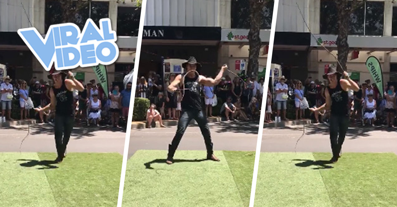 Viral Video: A Guy Cracks A Whip To AC/DC