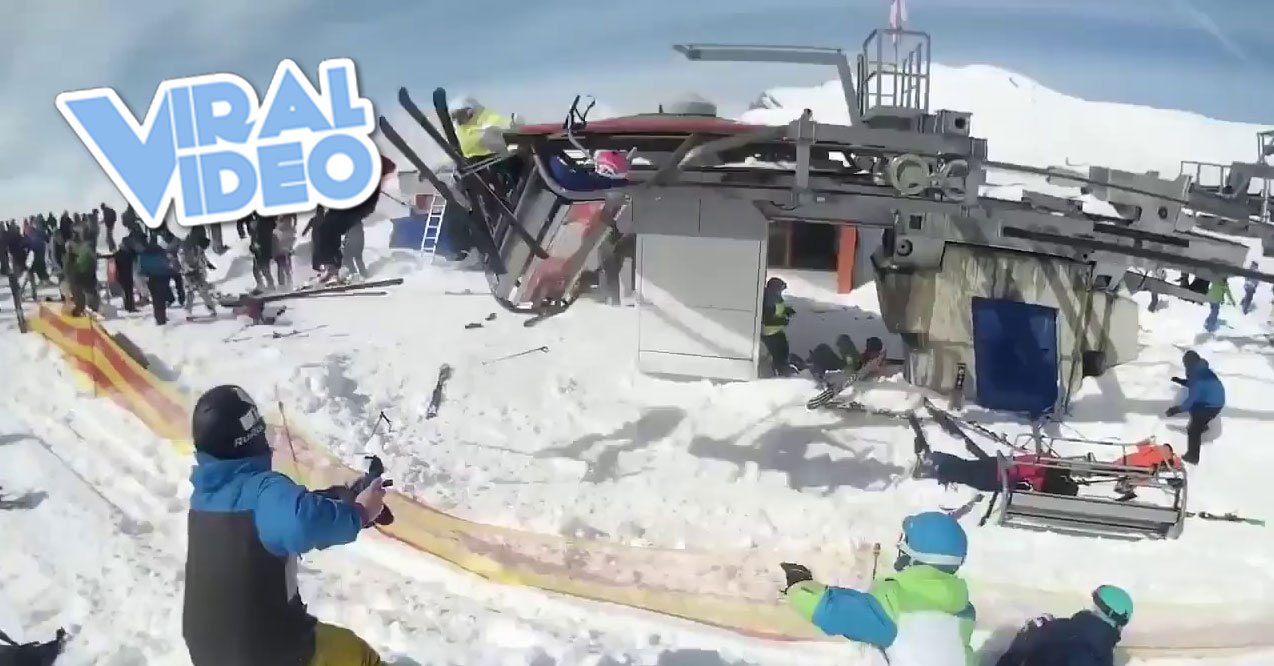 Viral Video: Ski Lift Malfunction In Georgia