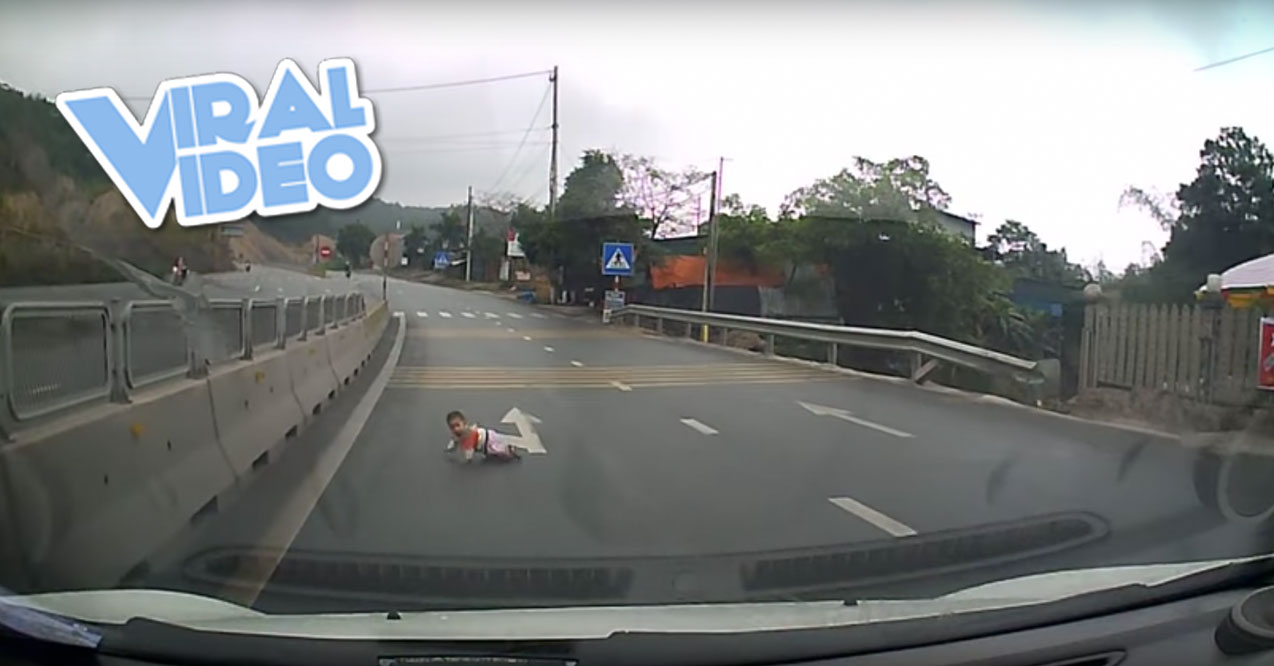 Viral Video: Good Samaritan Rescues Baby Crossing the Road