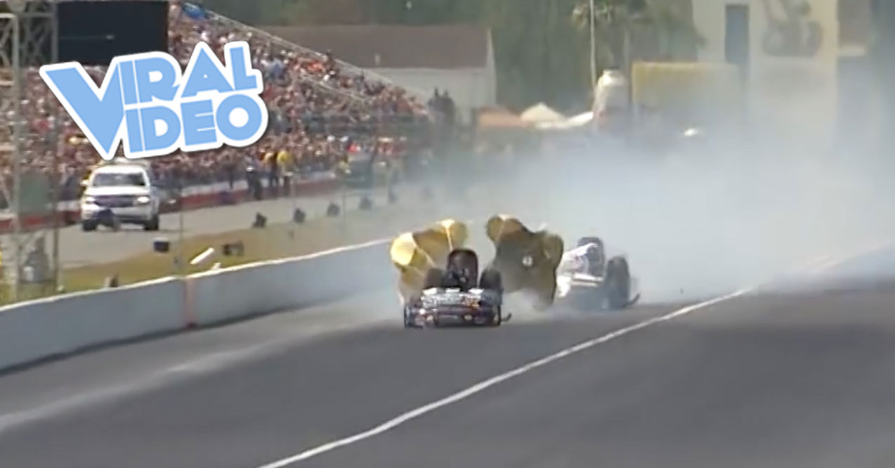 Viral Video: Two Funny Cars Lose Their Bodies in the Same Race