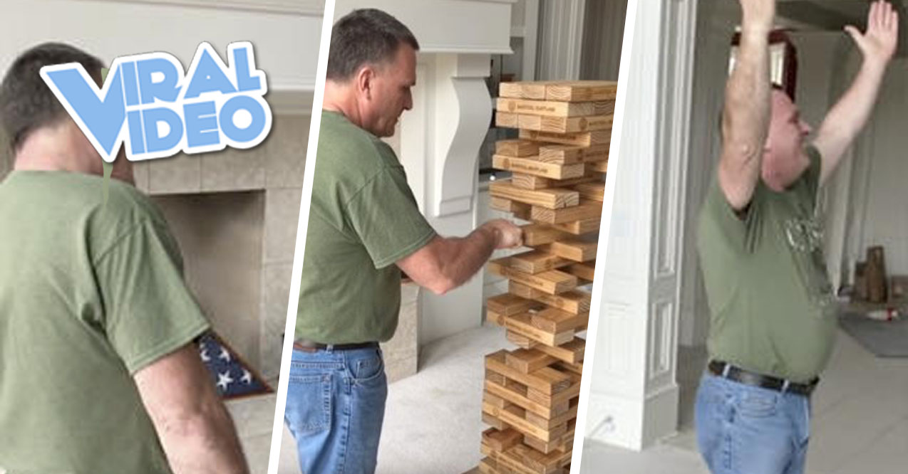 Viral Video: Dad Pulls Off Crazy Jenga Move