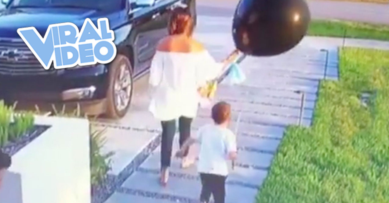 Viral Video: Boy Pops His Mom’s Gender Reveal Balloon