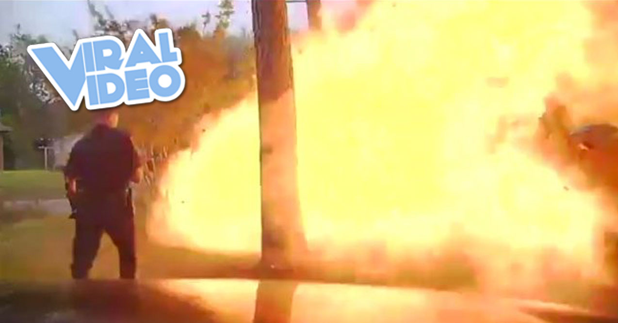 Viral Video: Police Officer Is Dangerously Close To House Explosion