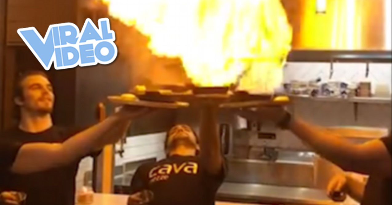 Viral Video: Restaurant’s Flaming Dish Sets Off Sprinklers