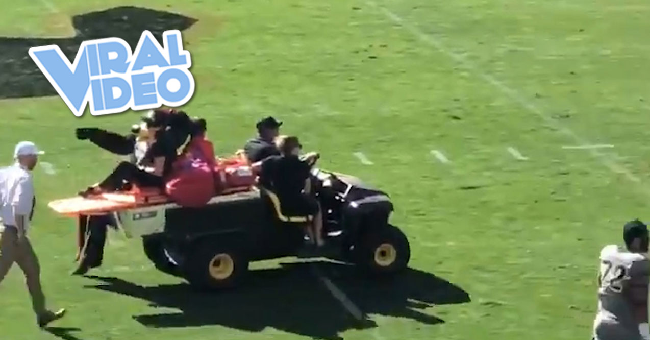 Viral Video: Mascot Shot Itself In The Groin With A T-Shirt Cannon