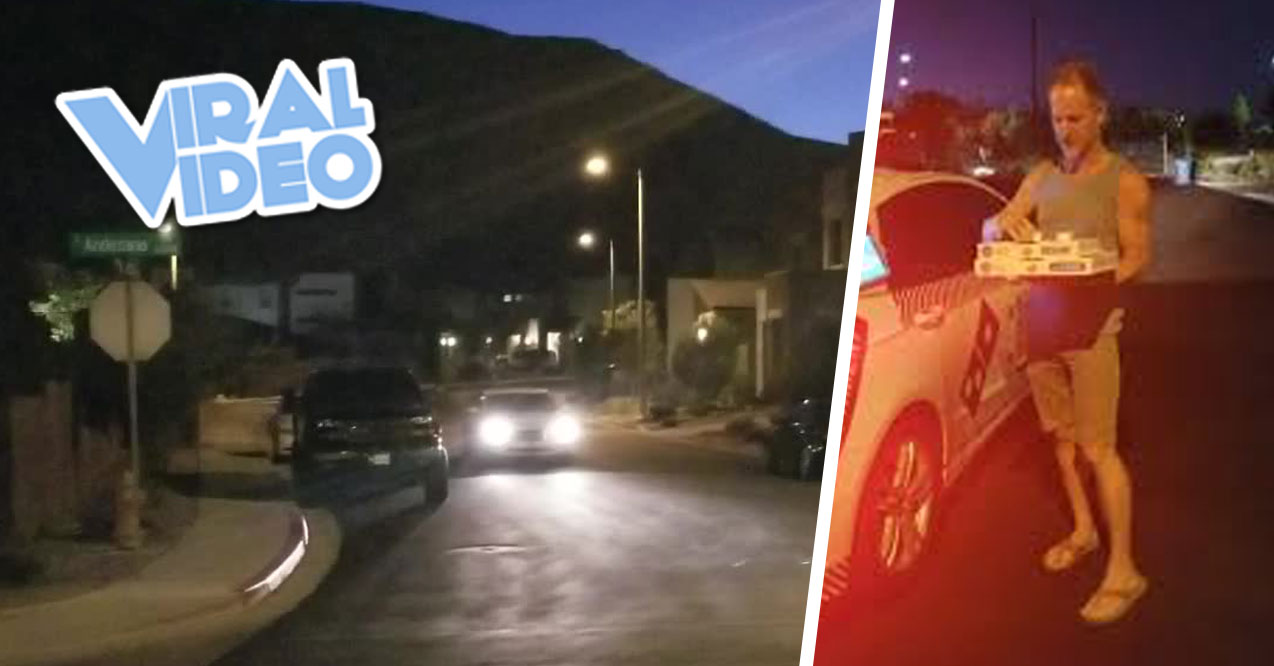 Viral Video: Self Driving Pizza Delivery Car