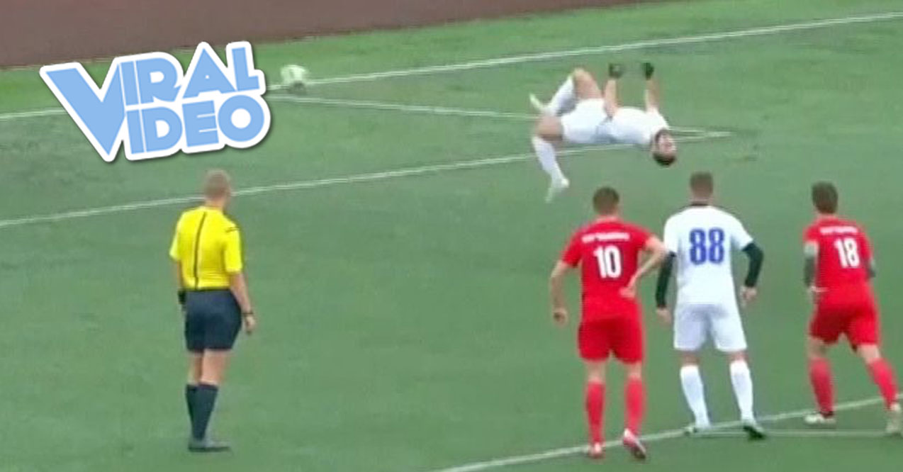 Viral Video: A Soccer Player Does a Backflip Penalty Kick