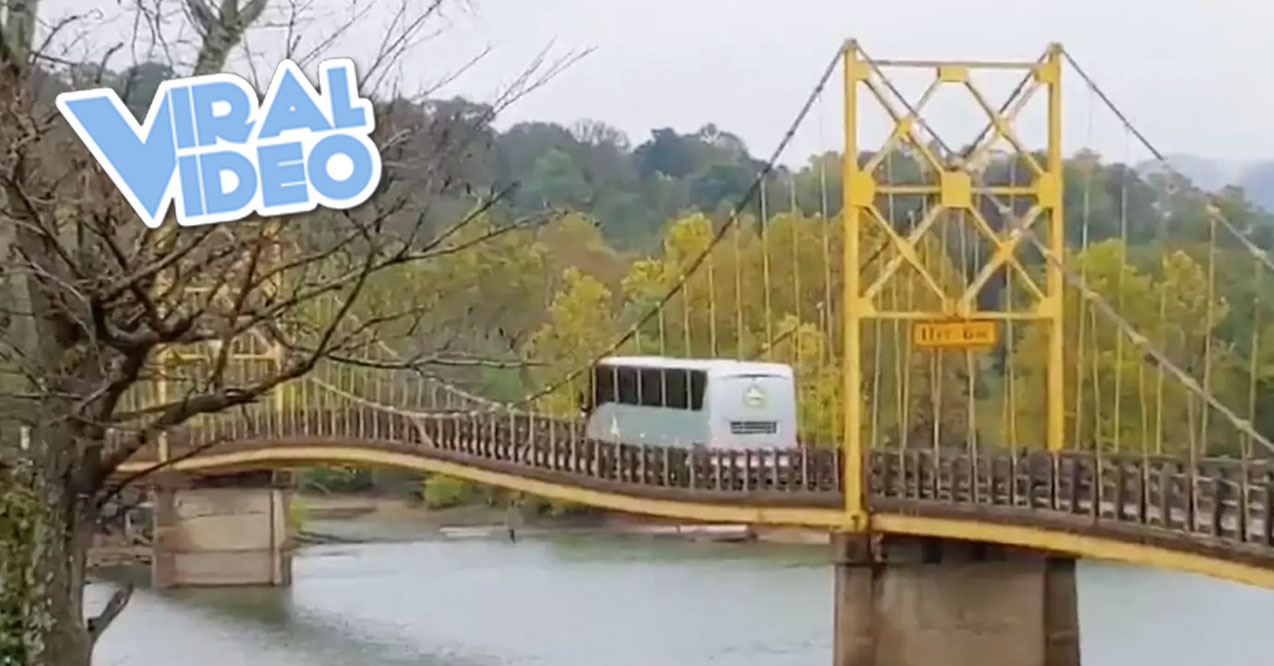 Viral Video: Bus Ignores Weight Limit On Bridge