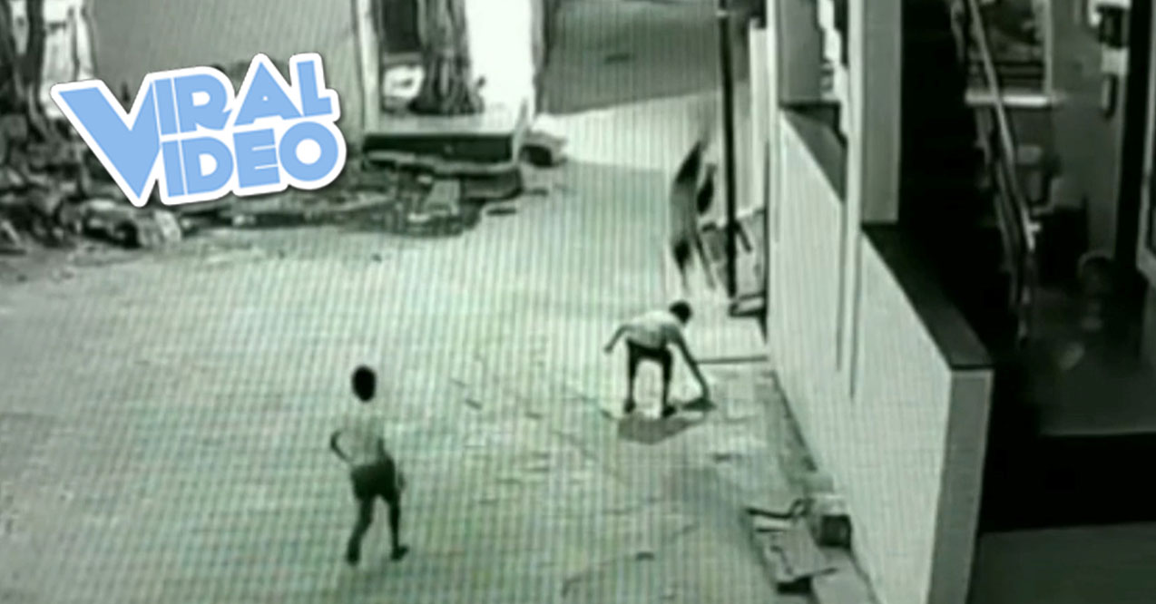 Viral Video: Kid Falls From 3rd Floor & Lands On Friend