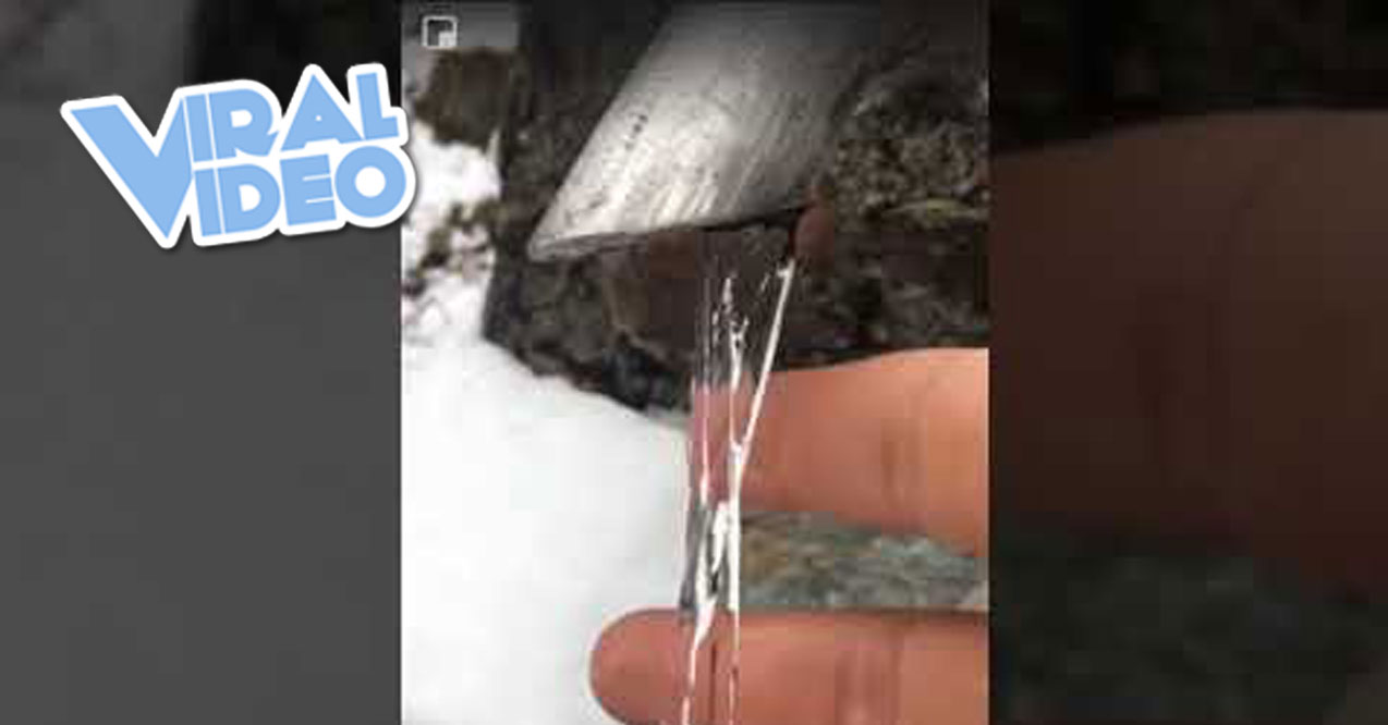 Viral Video: Flowing Water That Looks Like Ice