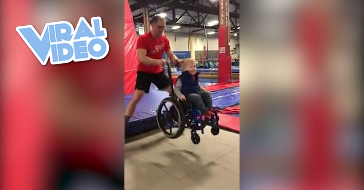 Viral Video: Boy In Wheelchair Bouncing On Trampoline