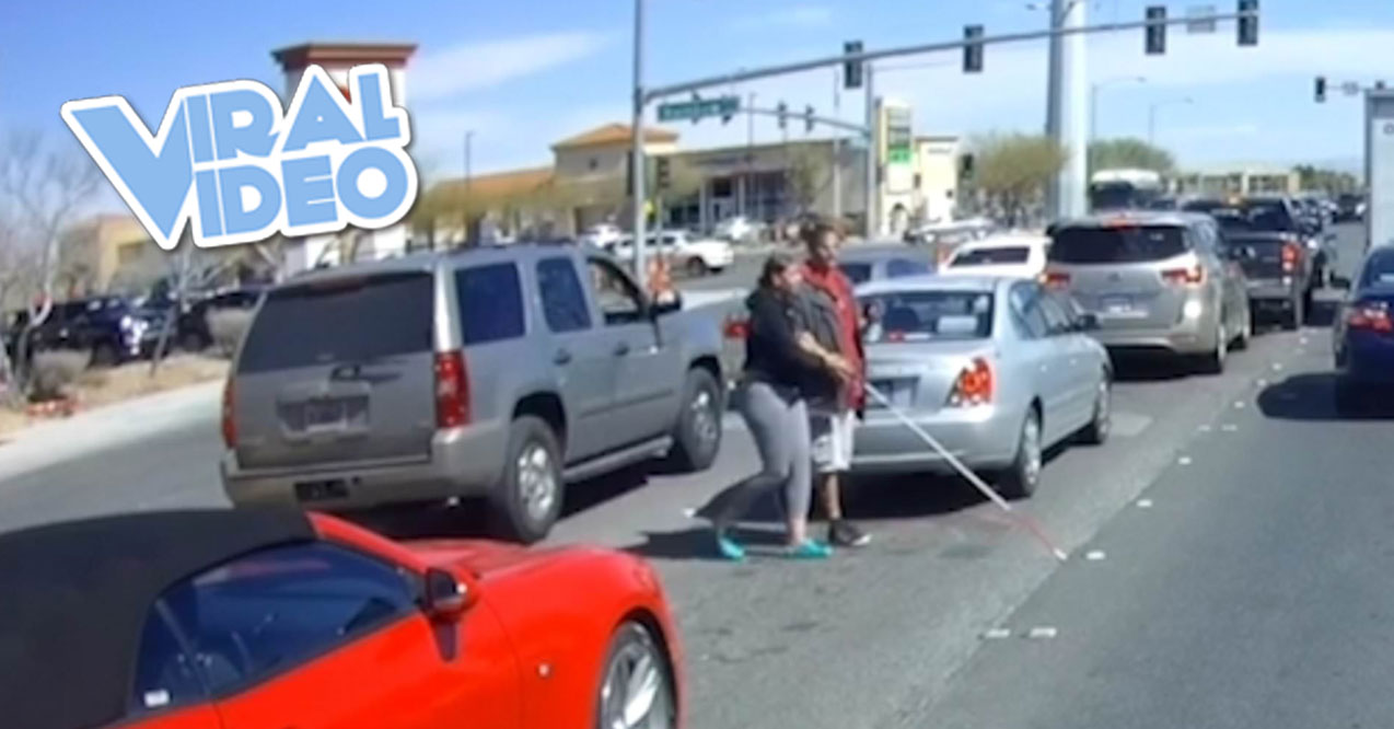 Viral Video: Woman Steps Out Of Car To Help Blind Man Cross