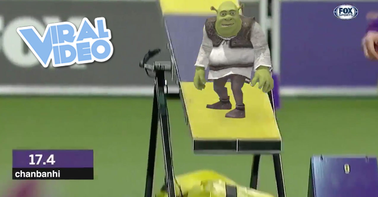 Viral Video: Tiny Shrek Sprints Through An Obstacle Course