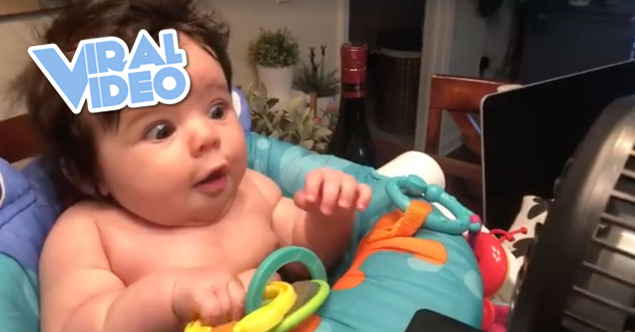 Viral Video: Baby Experiences Fan for the 1st Time