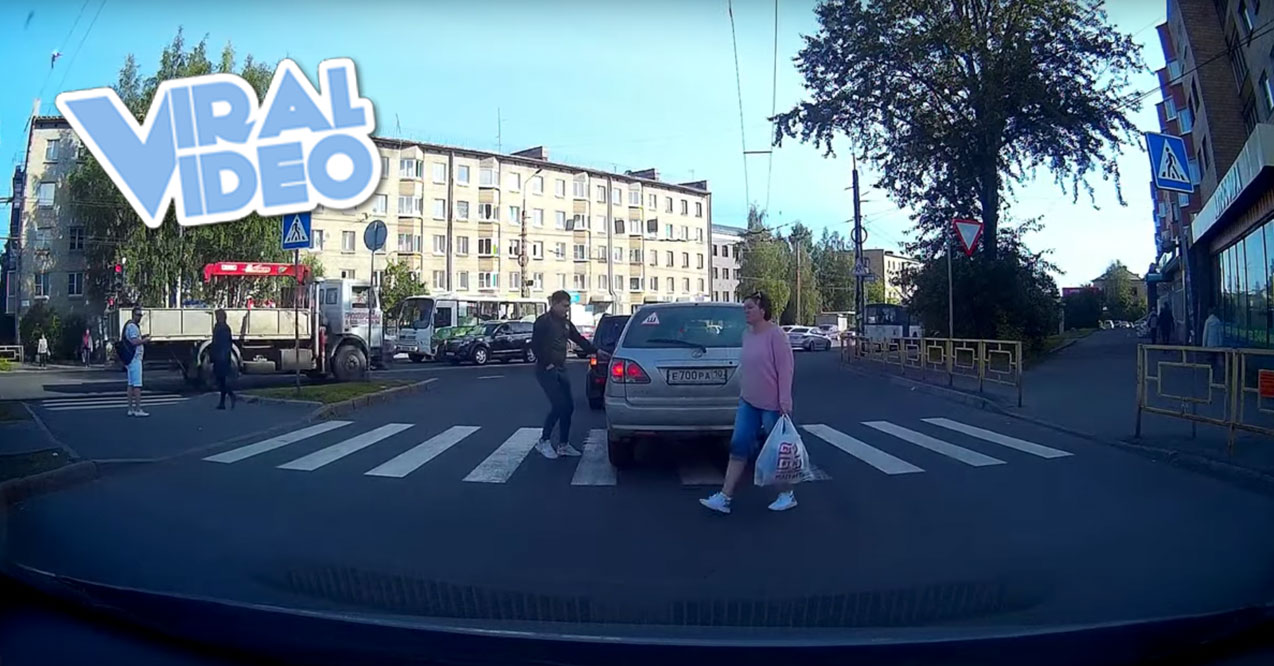 Viral Video: Using A Car To Cross The Street