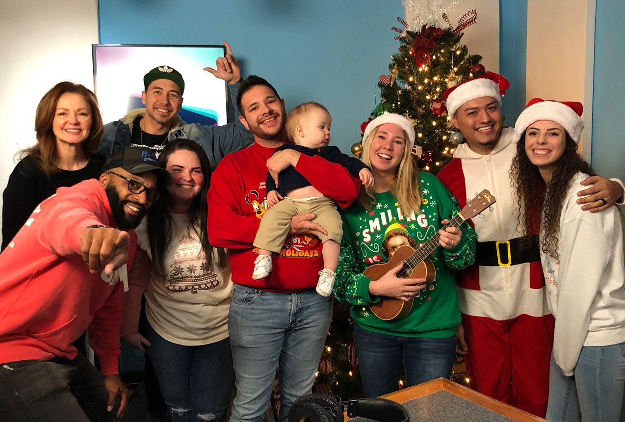 Part-Time Justin Conducts Our Christmas Song!