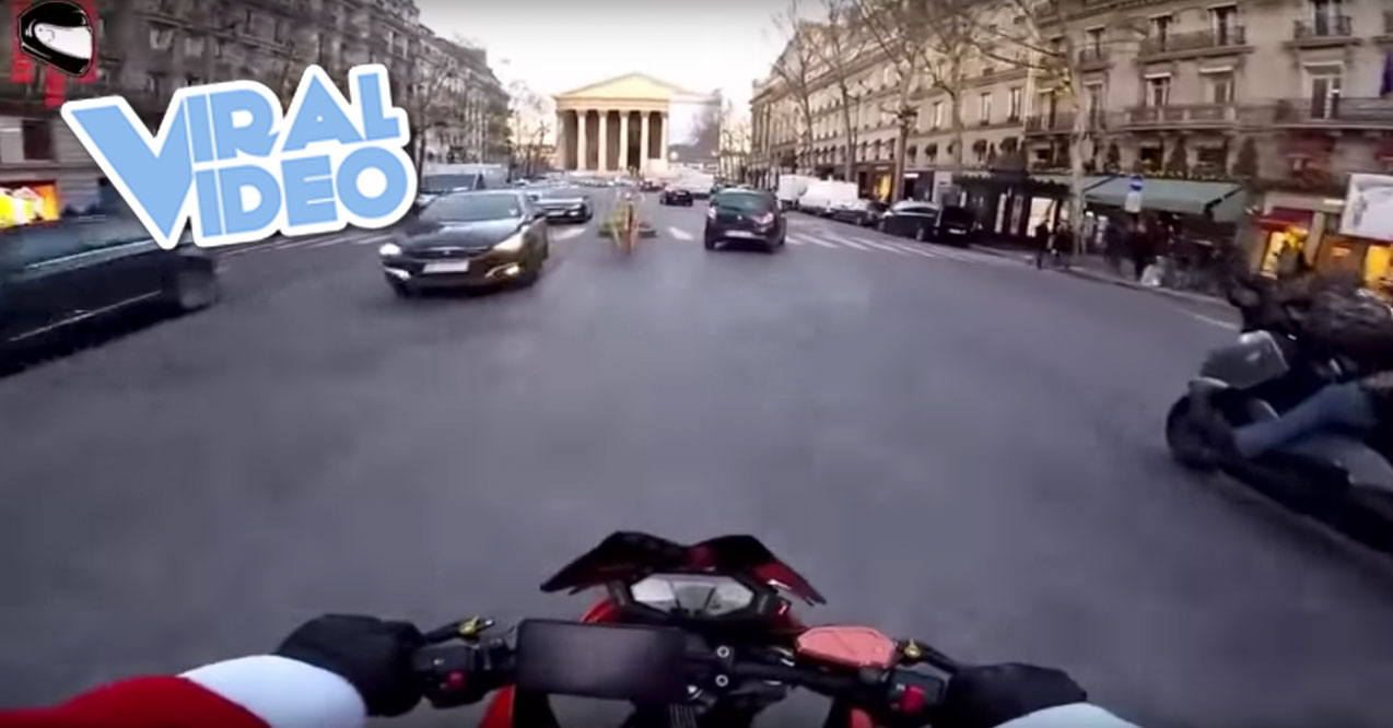 Viral Video: Motorcycle Santa Chases Hit-and-Run Driver