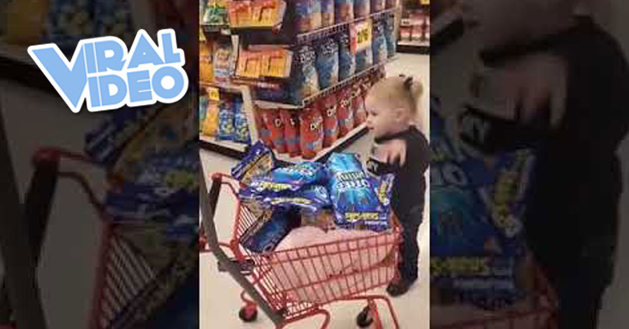 Viral Video: A Little Girl Fills Her Shopping Cart