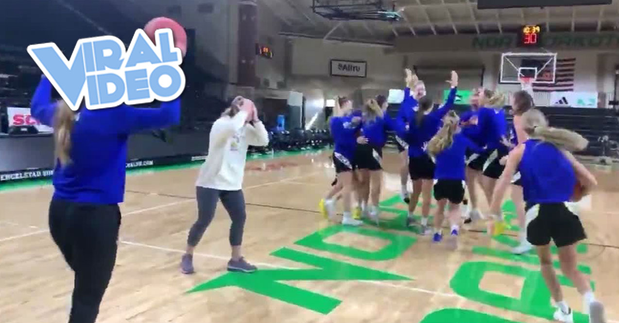 Viral Video: Team Nails Five Half-Court Shots in a Row