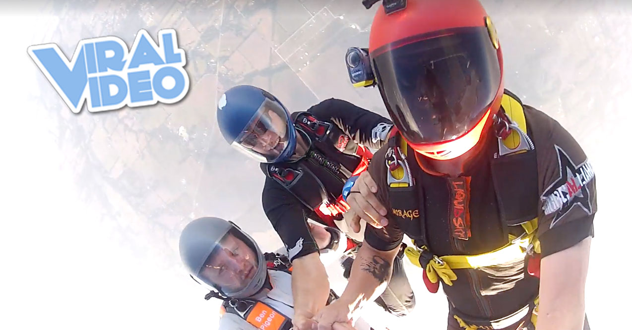Viral Video: A Skydiver Rescues a Friend Who Is Knocked Out Mid-Descent