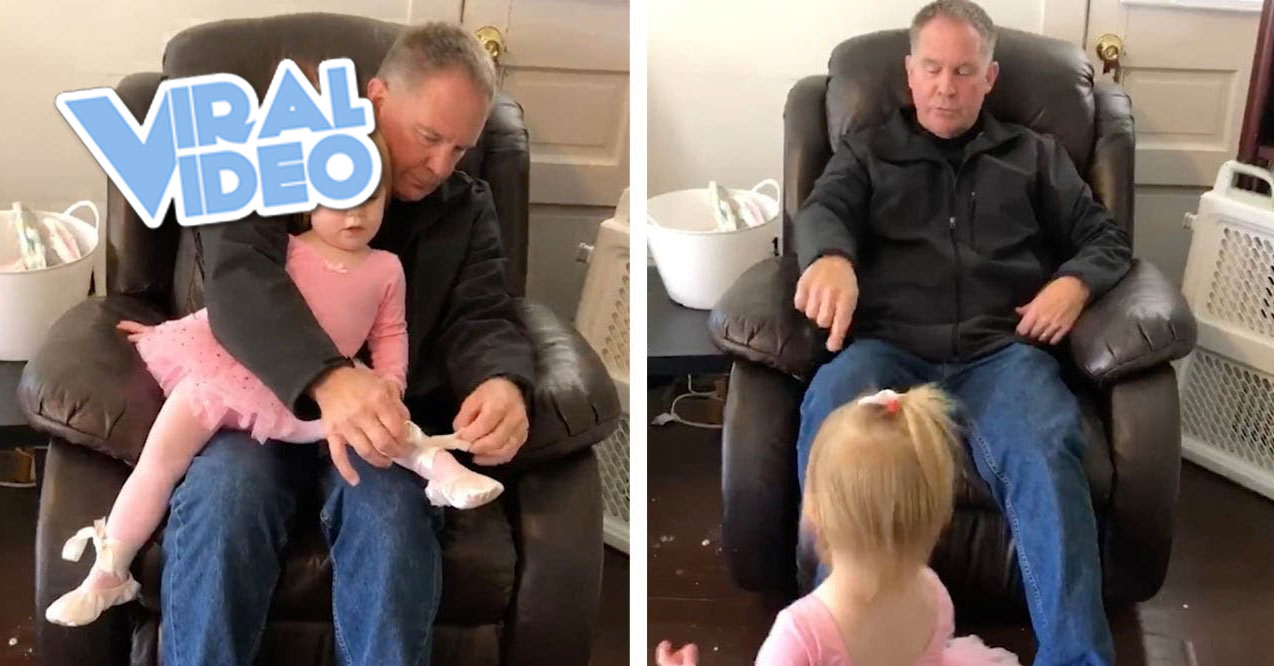 Viral Video: Little Girl Embarrasses Her Grandad