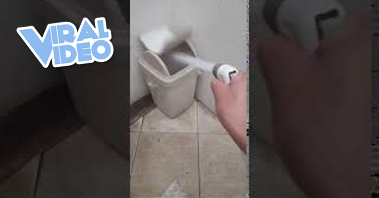 Viral Video: Spinning A Trash Bin Lid with Water Power