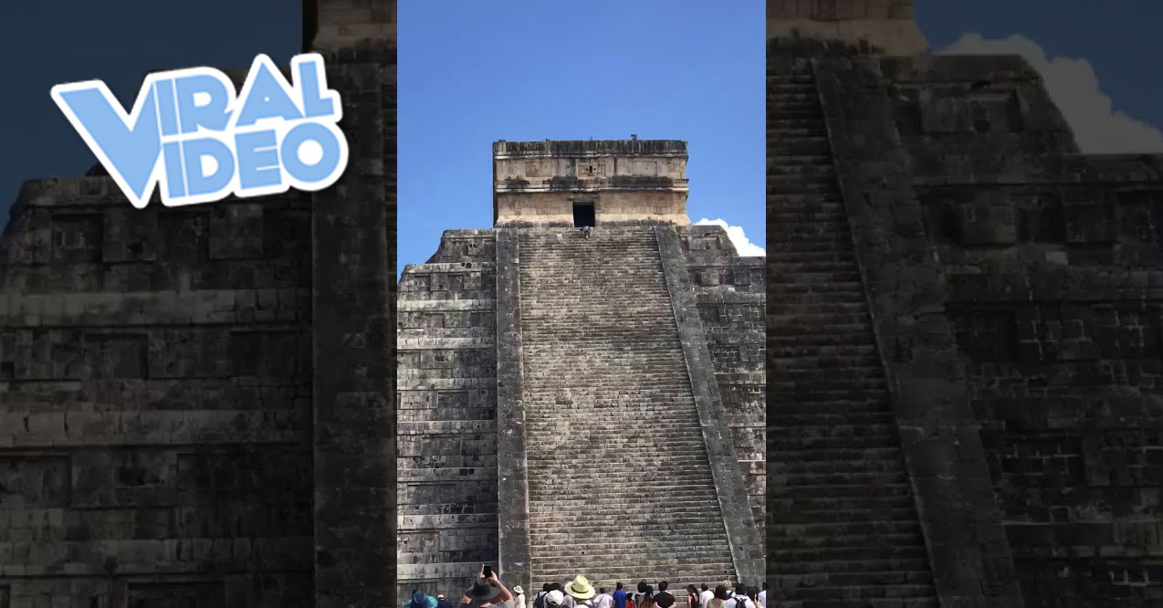 Viral Video: Woman Trespasses Upon Pyramid